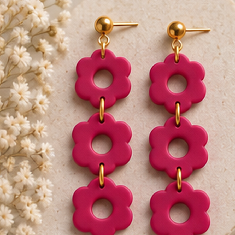 Pendientes magenta