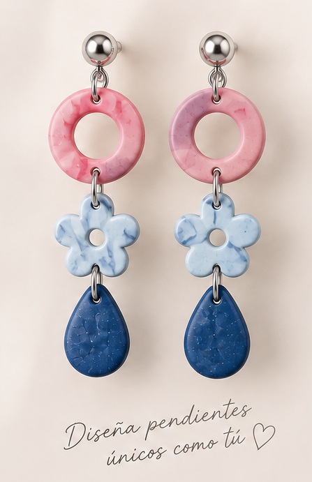 Pendientes personalizados de arcilla polimérica